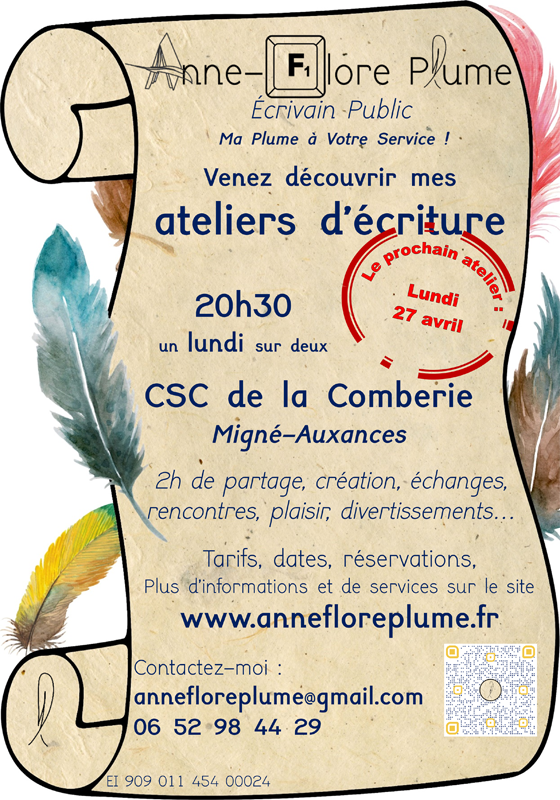 Ateliers d'&eacute;criture