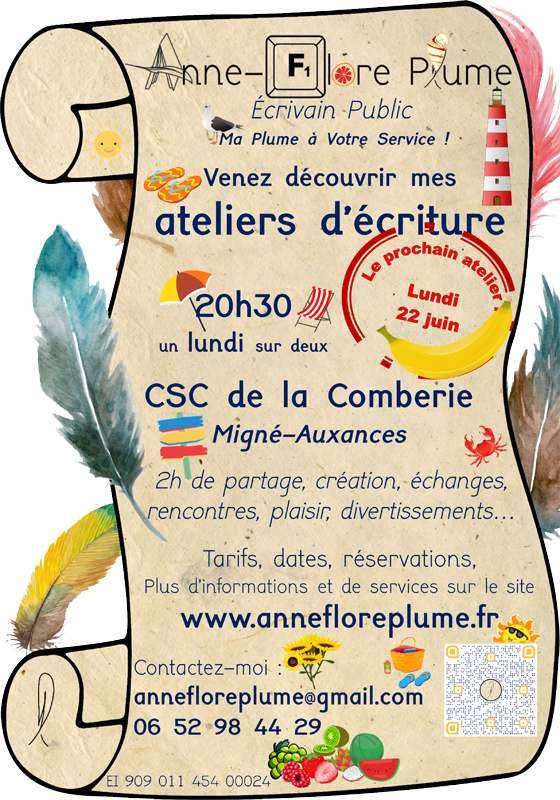 Ateliers d'&eacute;criture