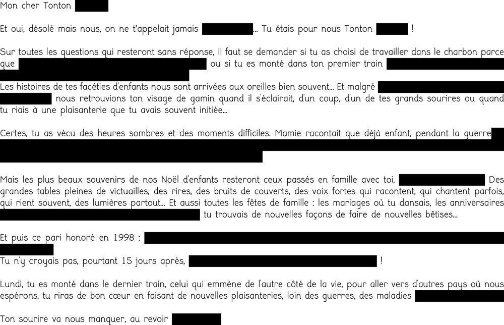 Rédactions de textes et courriers privés...